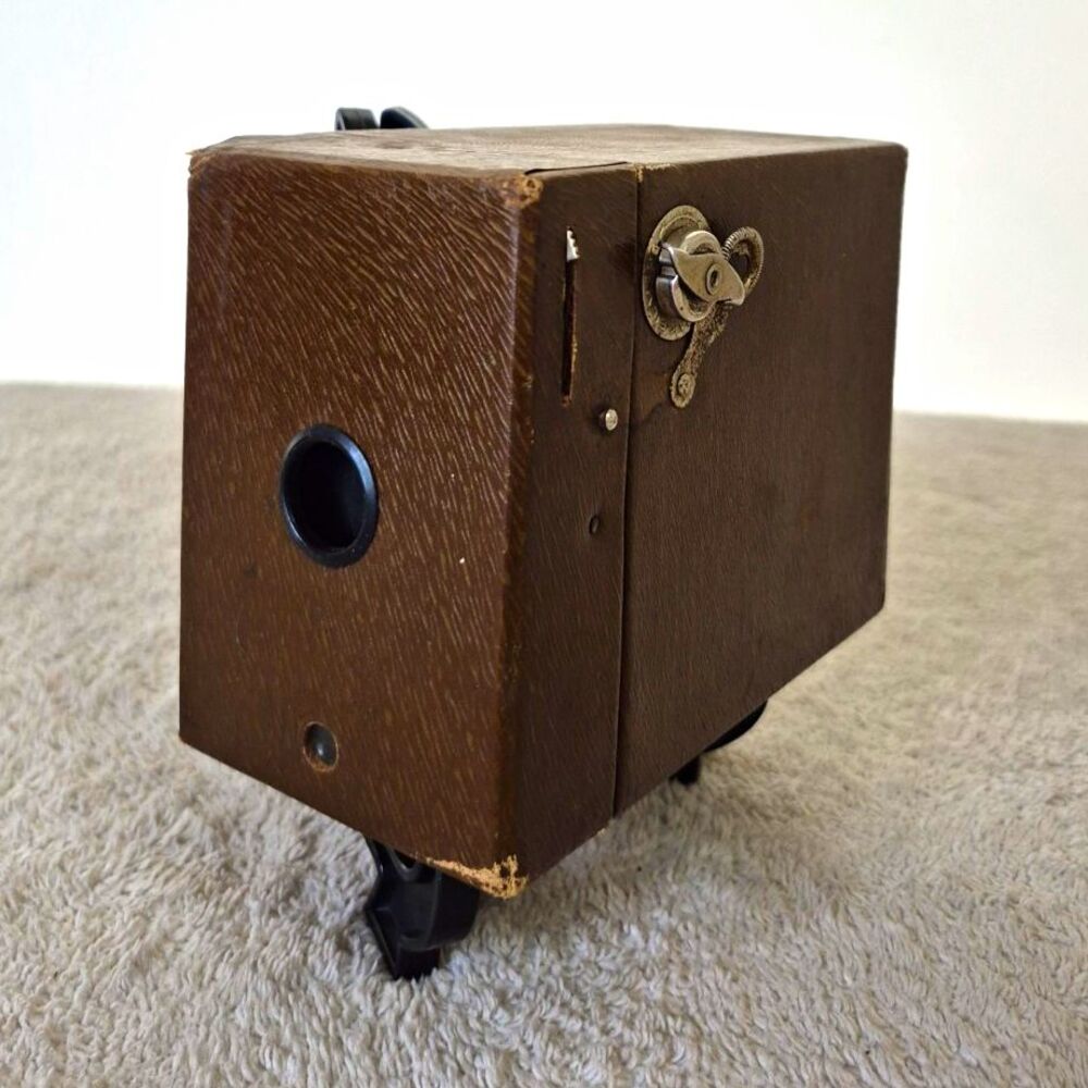 Vintage Brown Wooden Box Camera